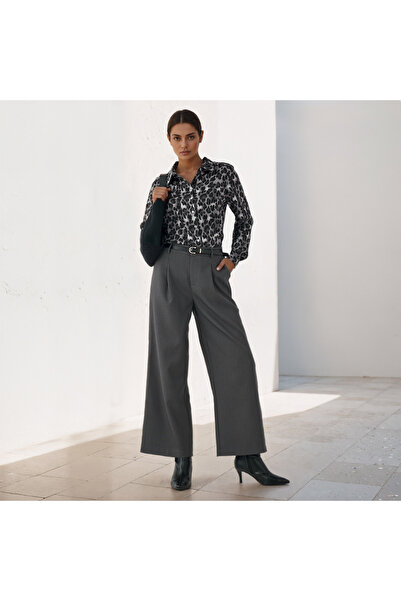 FAV Regular Fit Viscose Animal Print Shirt with Collar