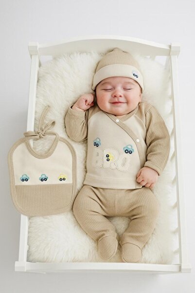 BYS BABY FASHION طقم خروج من المستشفى للأطفال حديثي الولادة من القطن 100% مكو...