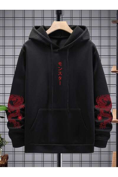 ZEMLİYA هودي بغطاء للرأس كبير الحجم للجنسين من ماسكي - كاجوال، للجنسين