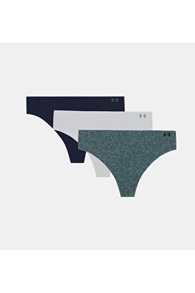 Under Armour Kadın UA Pure Stretch No Show Thong -Print 3'lü Paket İç Giyim 1383894-587