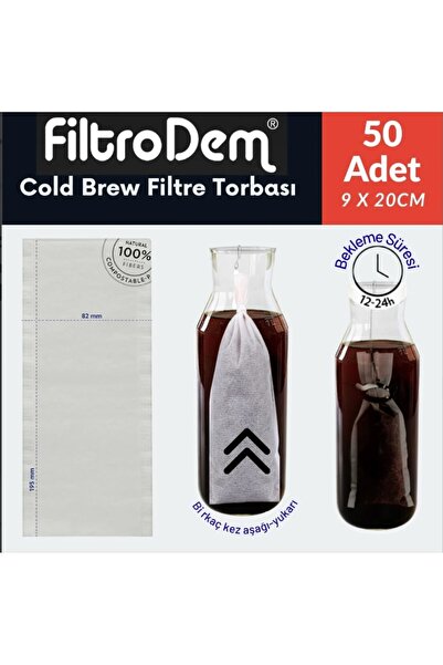 Filtrodem Coldbrew Kahve Demleme Filtre Torbası 9x20 cm (1 Lt. içindir)