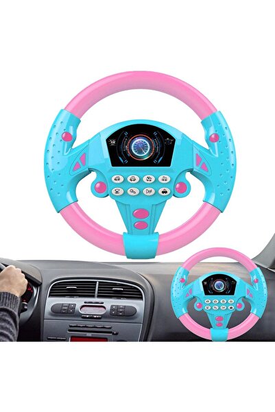 AYEBIA لعبة عجلة قيادة للأطفال مع ضوء وصوت - وحدة تحكم محاكاة القيادة 21×3.5×...