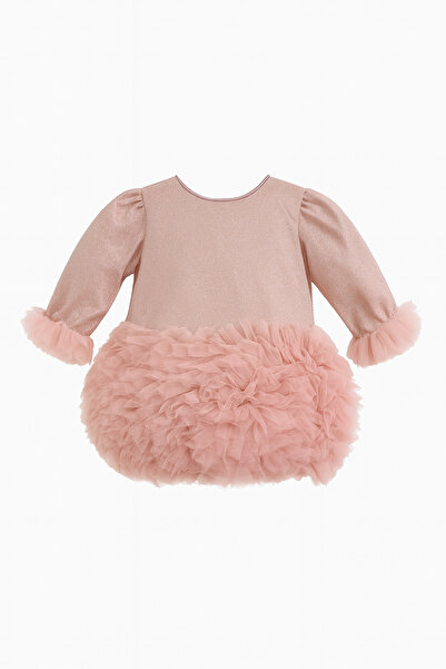 2kids2mom Uzun Kollu Kabarık Tüllü Tütülü - Princess Elbise ,Doğum Günü ,Özel Gün Elbisesi