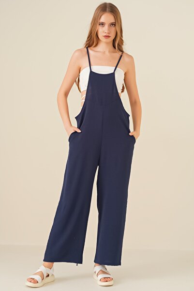 Hiccup Bdart Relaxed Fit Square Neck Wide Leg Jumpsuit