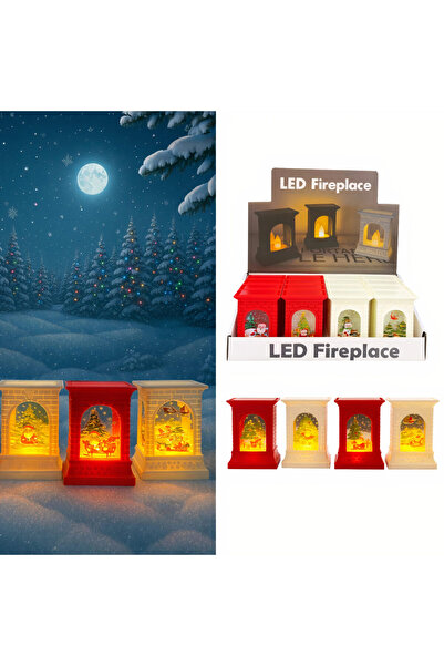 JML Lampă LED Model Șemineu Decorațiune de Crăciun cu Lumină Caldă 9x7cm