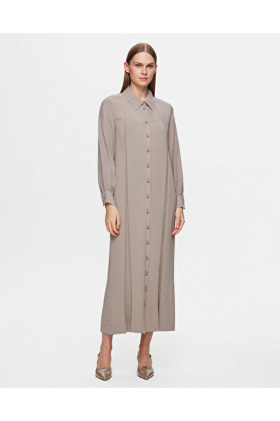 MISS DALIDA Yaka Triko Cupro Vizon Kap