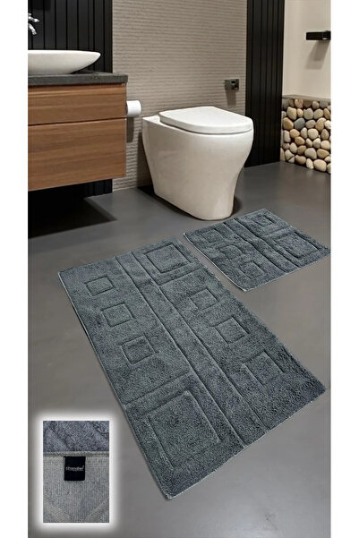 Chandler Home Набір бавовняних килимків для ванної Tohma – 2 шт. з тканим дно...