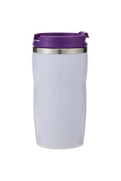 Generic Stainless Steel Mug, Purple/White, 280 ml, F-H057K