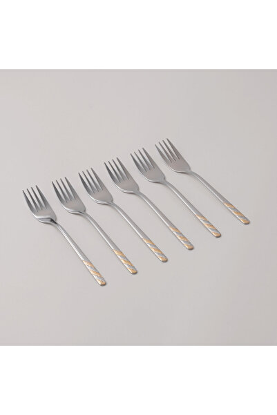 Pentola stainless steel cake fork set 6pcs with mirror polish 2.5mm