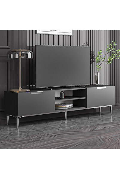 MERT SERT MOBİLYA Mila Tv Sehpası & Tv Ünitesi 180cm Gümüş