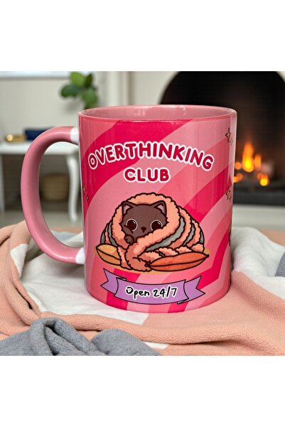 mug shop Overthinking Club Design Premium Porcelain Gift Mug