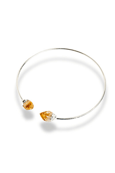 craftmystic Colier tip choker cu citrin - Protecție, Prosperitate și Energie Pozitivă