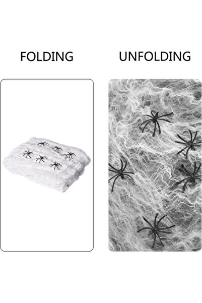 Jionchery Decorative Halloween spider web with 36 spiders,