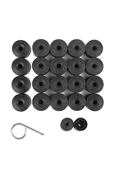 OEM Set de 20 capace pentru prezoane de roată, 17 mm, negre