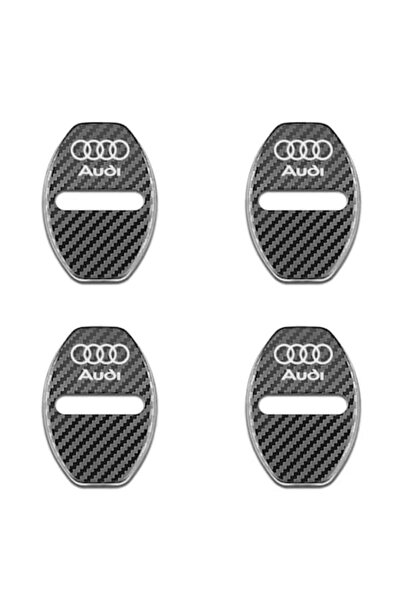 MAF Set de 4 capace pentru încuietori de uși Audi, anticorozive, protecție interioară, protecție împotriva ruginii, carbon