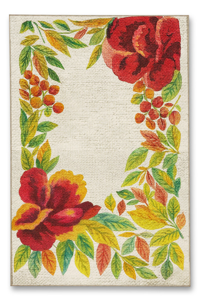 Rugs Modern Halı MOSSO Υφαντό Χαλί με Λουλουδάτο Σχέδιο Vintage Διακοσμητικό ...