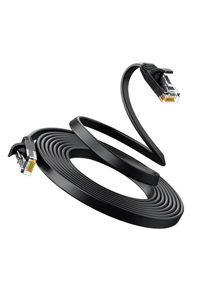 Ugreen CAT6 Flat Ethernet Kablosu, 3 Metre, Siyah, 50175