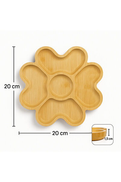 ADA Ahşap oyma ve çerçevecilik Bambu Kalpli Sunum Tabağı