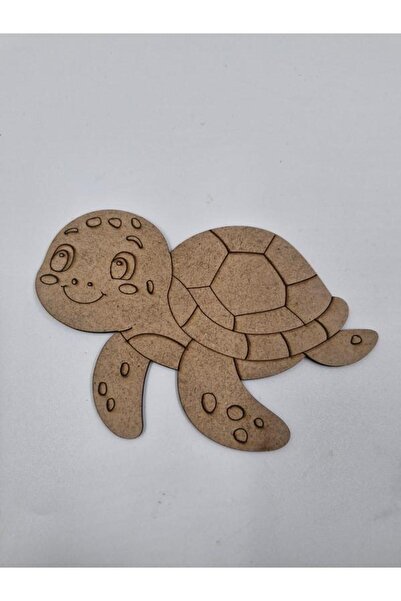 WOODIVA AHŞAP 10 Pieces Cute Turtle Wooden Painting School DIY Activity Art 1...