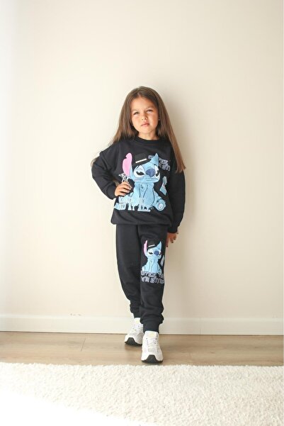 ArdenKids 3-10 Yaş Şardonlu Stitch Alt Üst Takım
