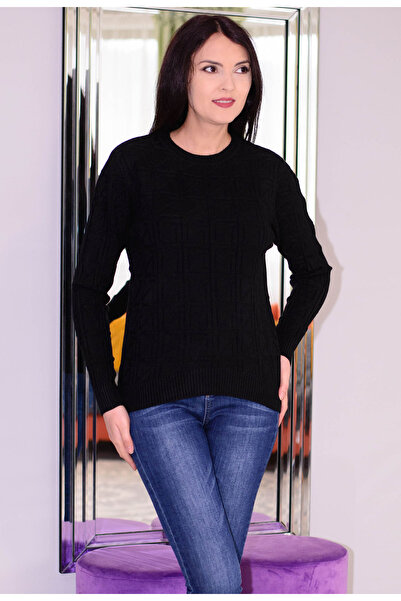 Elis Fashion Pulover Design minunat Negru