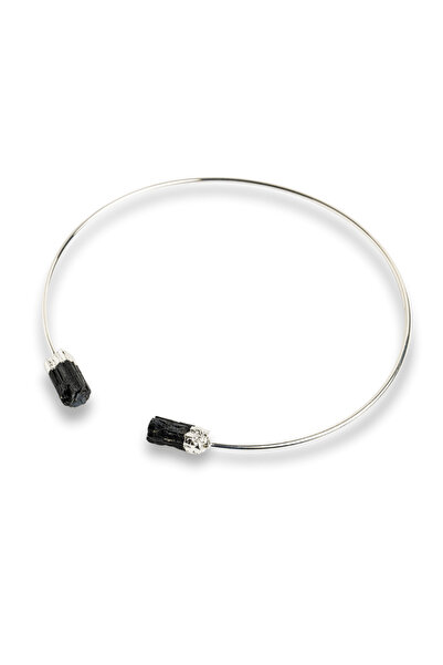 craftmystic Colier tip choker cu turmalină neagră - Protecție energetică și echilibru spiritual