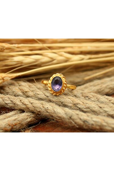 alpsilverart 925 Ayar Gümüş El Yapımı Ametist Taşlı Yüzük – Otantik Stil Kadı...