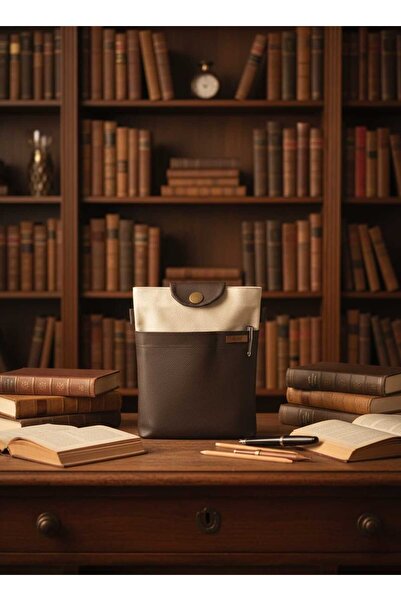 İvaLife İva Kitap Kılıfı Çok Amaçlı Çanta Cepli Kitap Çantası Deri Detaylı Kitap ve Ajanda Kılıfı El Yapımı