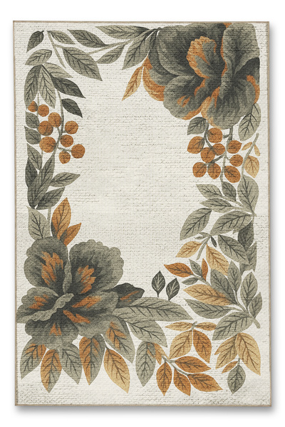 Rugs Modern Halı MOSSO Υφαντό Διακοσμητικό Χαλί με Λουλουδάτο Σχέδιο Vintage ...