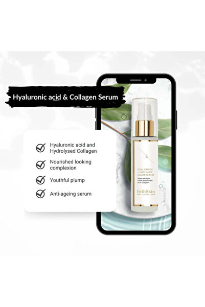 Erth Skin London Ser cu acid hialuronic și colagen 60 ml