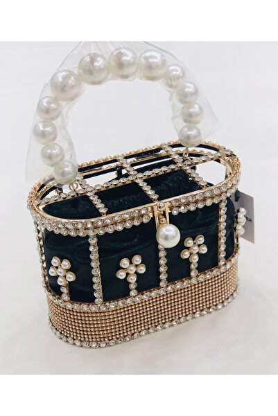 LUX LAZER ÇANTA Özel Tasarım İncili Taşlı Abiye Çanta