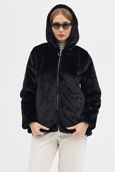 MODA DARELL PREMİUM MİNK KAPŞONLU CEKET