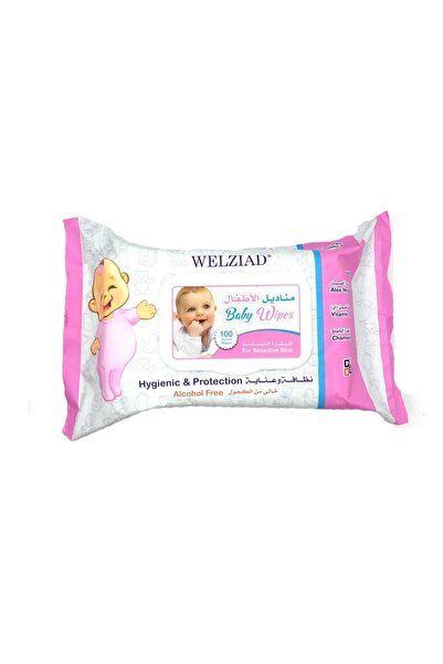 WELZIAD ويلزياد مناديل مبللة للاطفال نظافة وعناية للبشرة الحساسة-100منديل