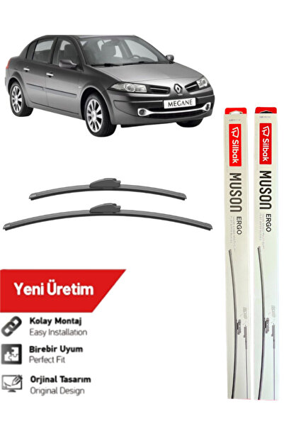 Silbak Renault Megane 2 Uyumlu 2’li Muz Silecek Takımı 2002-2006 (600mm + 450mm)