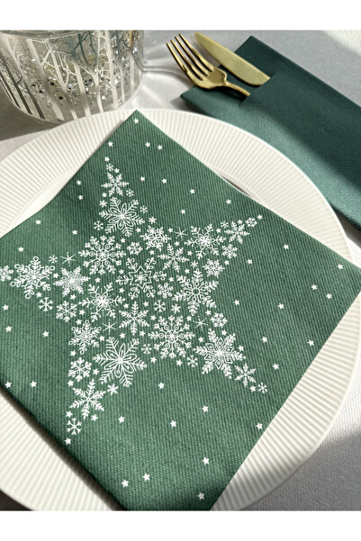 Mank Șervețele de masă festive Linclass - Stea (Steaua fulg de zăpadă) / 40 x...