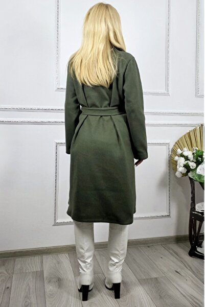 FashionForYou Melanda padded coat, with buttons and drawstring, Dark green, Size S/M/L, OneSize