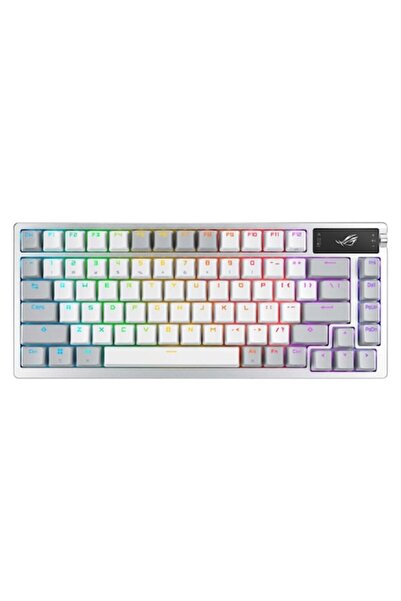 ASUS Tastatura Gaming Wireless ROG AZOTH, Swithuri ROG NX, Ecran OLED, ROG SpeedNova Wireless, Alb
