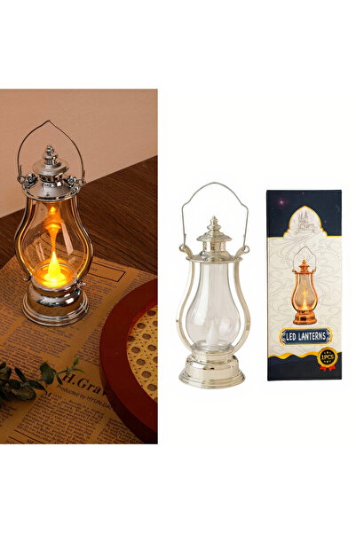 Issa Lampă LED 16cm Model Felinar Vintage, cu Lumină Caldă, de Crăciun