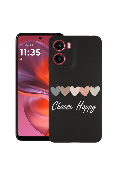 bestcase Carcasă ultra subțire TPU pentru Motorola Moto G06, Choose Happy, 20...