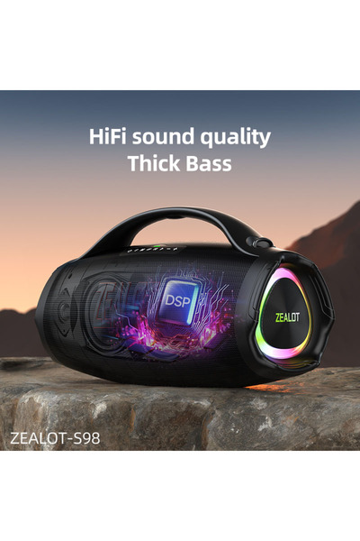 zealot Zealot S98 Portable Bluetooth Speaker, 160W Super Bass, 36000mAh Battery, IPX6 Waterproof