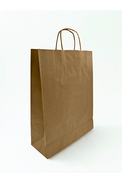 Smartbox حقيبة ورقية كرافت بمقبض حلزوني مقاس 32 × 40 × 12 سم، حقيبة تسوق وحمل...