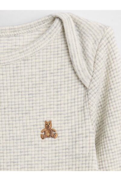 GAP Bebek Açık Gri First Favorites TinyRib Bodysuit