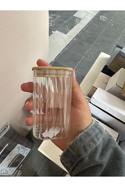 naturelove 12'li Bambu Vakum Kapaklı Pinterest Tasarım Baharatlık, Borosilikat Cam Mini Kavanoz 12 Adet
