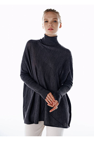 Knitss Dark Gray Merino Wool Blend Knit Tunic