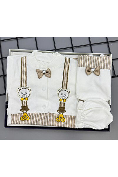 Bombinoo 5-Piece Luxury Men's Hospital Discharge Bodysuit Set with Booties, G...