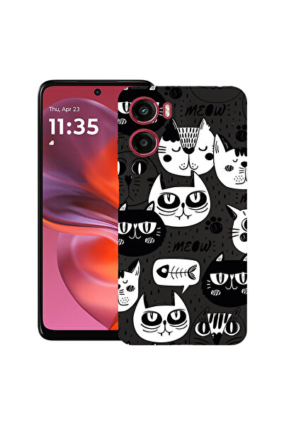 bestcase Carcasă ultra subțire din TPU pentru Motorola Moto G06, Cool Cats, 2...