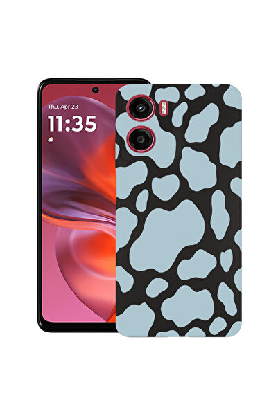 bestcase Carcasă ultra subțire TPU pentru Motorola Moto G06, culoare vacă alb...