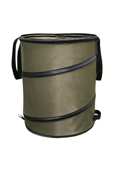 Quasar & Co. Vegetable waste bag, for garden, foldable, reusable, textile, 113 L, d 46 cm, h 70 cm, green