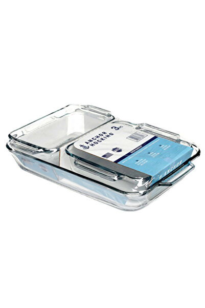 Anchor Hocking 3-Piece Oven Basics Dishwasher and Microwave Safe Roaster Set