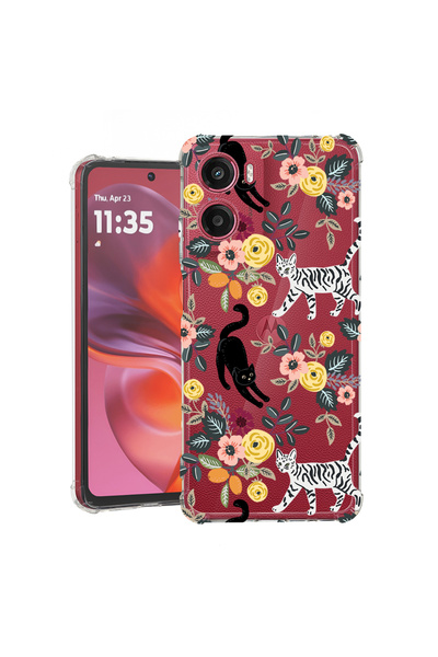 bestcase Carcasă antișoc pentru Motorola Moto G06, model pisică, 2078499 AS 1429